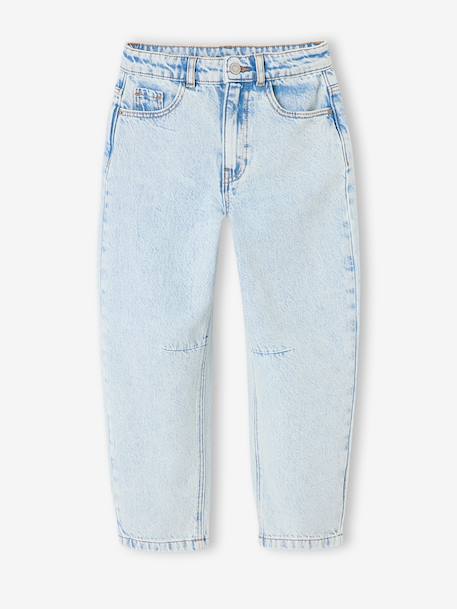 Jean ballon fille bleu moyen+denim bleached 6 - vertbaudet enfant 
