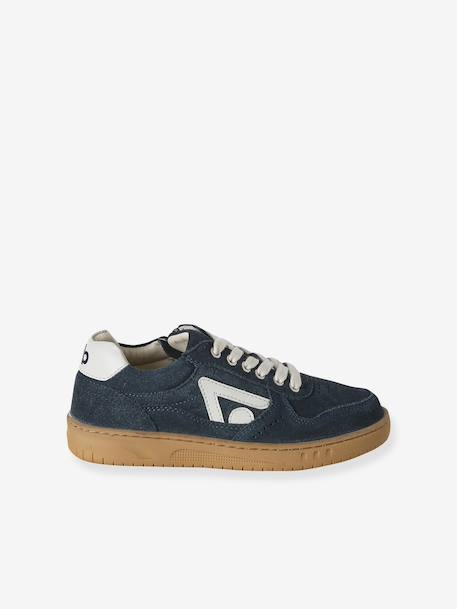 Baskets garçon cuir lacets élastiqués marine 3 - vertbaudet enfant 