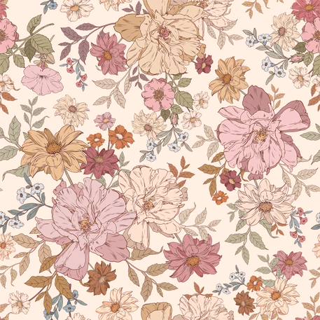 Papier peint enfants fleurs arc-en-ciel Bleu 2 - vertbaudet enfant 