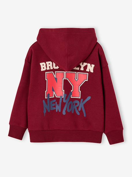 Sweat à capuche garçon marine+rouge chiné 6 - vertbaudet enfant 