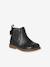 Chaussures premiers pas bébé boots cuir jaune d'or+noir 7 - vertbaudet enfant 