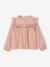 Chemise manches longues fille bleu ardoise+rose poudré+vanille 7 - vertbaudet enfant 