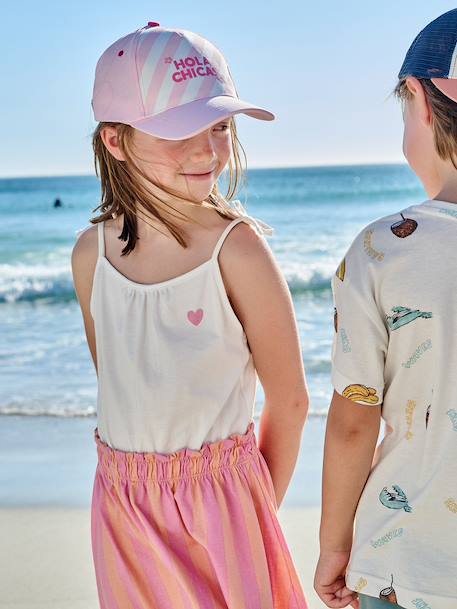 Robe filles fines bretelles marine+vieux rose 9 - vertbaudet enfant 