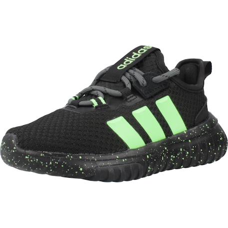 Baskets garçon en textile à lacets running léger Noir+Noir black 4 - vertbaudet enfant 