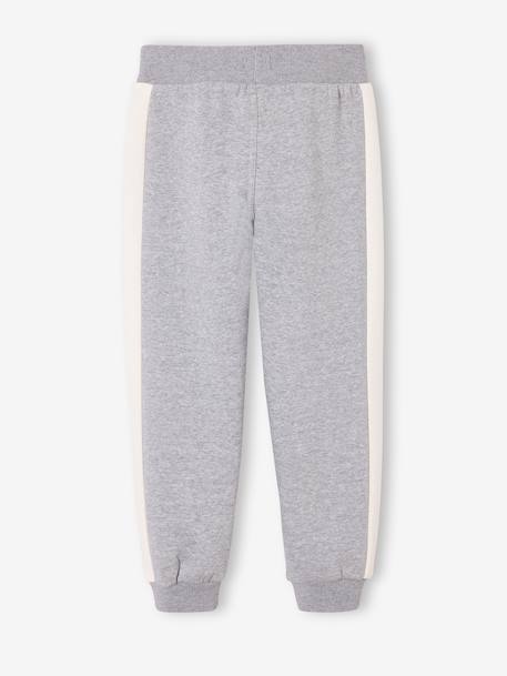 Jogging garçon bande côté bordeaux+gris chiné+rouge+vert 6 - vertbaudet enfant 