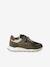 Baskets garçon cuir à scratch kaki+marine 2 - vertbaudet enfant 