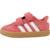 Basket bébé fille en cuir court velcro Rose vif 2 - vertbaudet enfant 