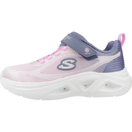 Baskets enfant fille en tricot souple Rose+Violet et aqua 2 - vertbaudet enfant 