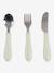 Set 3 couverts d'apprentissage inox airy green+old pink+rose+vert 19 - vertbaudet enfant 