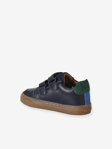 Baskets bébé garçon cuir à scratchs écru+lot blanc+marine 14 - vertbaudet enfant 