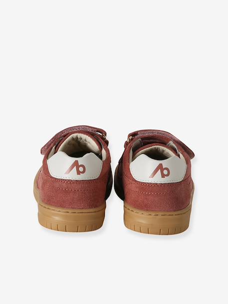 Baskets enfant fille cuir à scratchs vieux rose 4 - vertbaudet enfant 