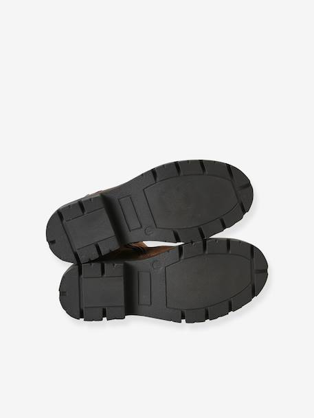 Boots fille cuir zippées marron 6 - vertbaudet enfant 