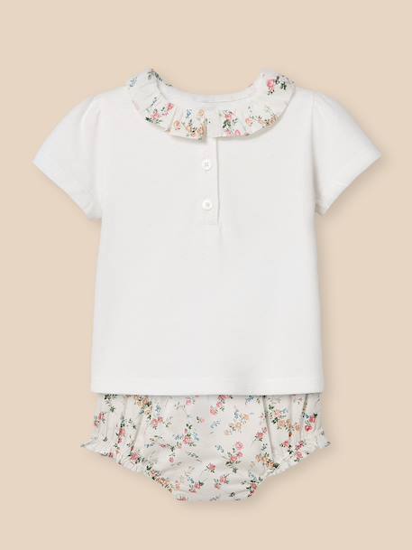 Bébé-Ensemble-Ensemble t-shirt et bloomer en tissu liberty bébé