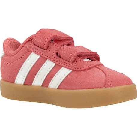 Basket bébé fille en cuir court velcro Rose vif 5 - vertbaudet enfant 