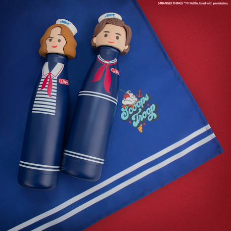Gourde sculptée isotherme robin scoops ahoy - stranger things Bleu 3 - vertbaudet enfant 