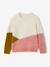 Pull fille manches longues olive+rose poudré 1 - vertbaudet enfant 