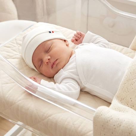 Bonnet de naissance en coton ultra doux Beige+Blanc+Bleu+Écru+Rose+Vert 11 - vertbaudet enfant 