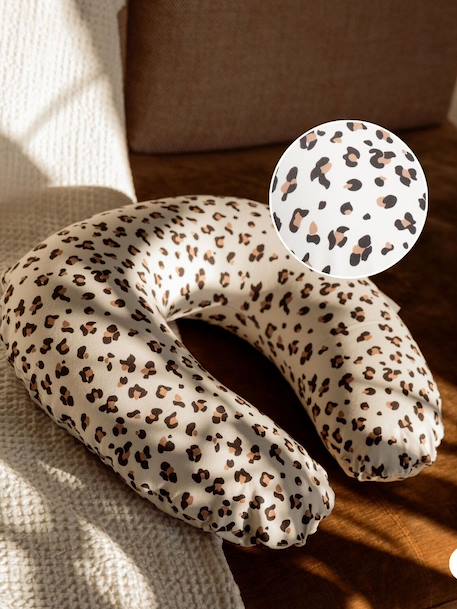 Coussin d'allaitement Softy Tetra beige+beige imprimé+vert 10 - vertbaudet enfant 