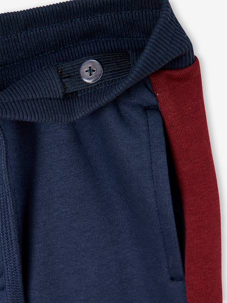 Jogging garçon bande côté bordeaux+gris chiné+rouge+vert 4 - vertbaudet enfant 