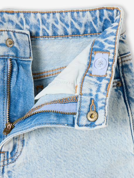 Jean balloon fille bleu moyen+denim bleached 9 - vertbaudet enfant 