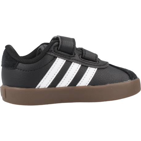 Baskets garçon en cuir à scratch court Noir+Noir black 1 - vertbaudet enfant 