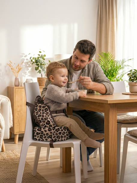 Rehausseur de chaise Easy up BABY TO LOVE gris étoiles+marron imprimé+rayé bleu 10 - vertbaudet enfant 