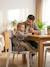 Rehausseur de chaise Easy up BABY TO LOVE gris étoiles+marron imprimé+rayé bleu 10 - vertbaudet enfant 