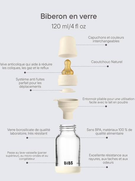 Biberon débit lent 120 ml ivoire 1 - vertbaudet enfant 
