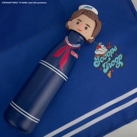 Gourde sculptée isotherme steve scoops ahoy - stranger things Bleu 2 - vertbaudet enfant 
