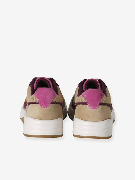 Basket enfant fille cuir a lacets beige 4 - vertbaudet enfant 