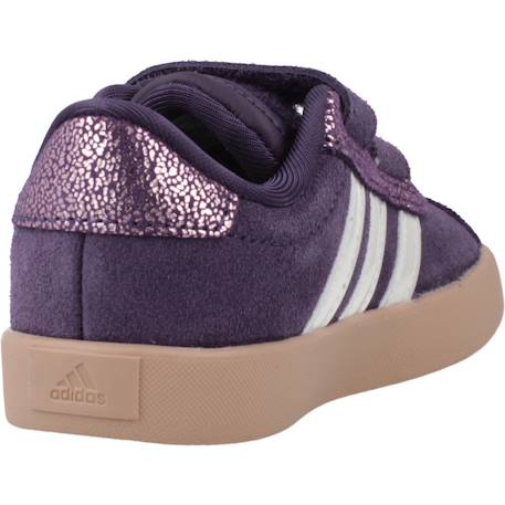 Baskets fille en cuir à scratch court Violet 3 - vertbaudet enfant 