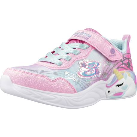 Baskets enfant fille légère souple Rose et turquoise+Violet et rose vif 4 - vertbaudet enfant 