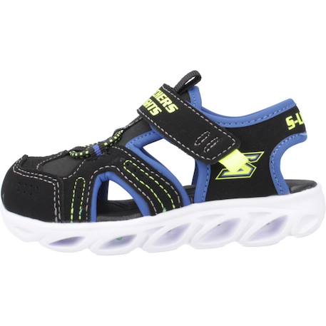 Sandales bébé garçon en textile légère souple Bleu marine+Noir et citron 8 - vertbaudet enfant 