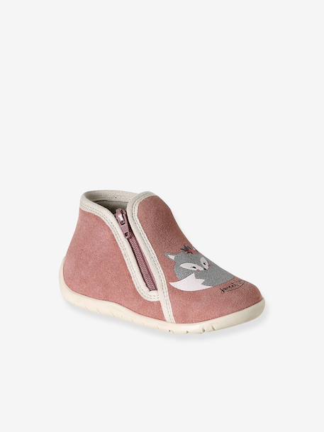 Bottines zippées souples en cuir bébé or+vieux rose 8 - vertbaudet enfant 