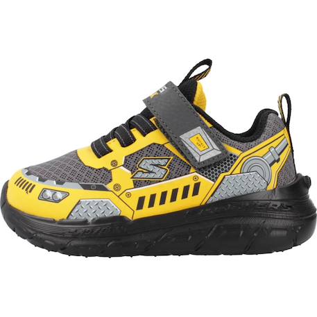 Baskets bébé garçon légère Noir et jaune 2 - vertbaudet enfant 