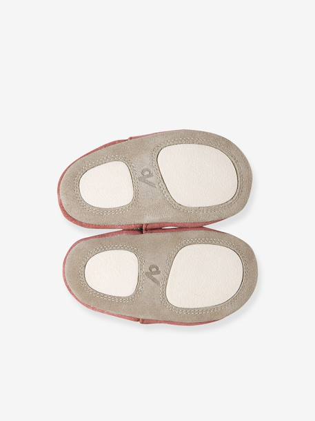 Chaussons bébé cuir souple blanc imprimé+bleu nuit+lot rose+or+rose imprimé+rose poudré+vieux rose 44 - vertbaudet enfant 