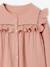 Chemise manches longues fille bleu ardoise+rose poudré+vanille 9 - vertbaudet enfant 