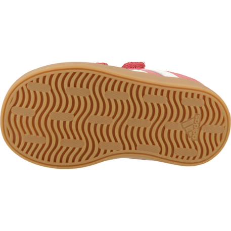 Basket bébé fille en cuir court velcro Rose vif 6 - vertbaudet enfant 