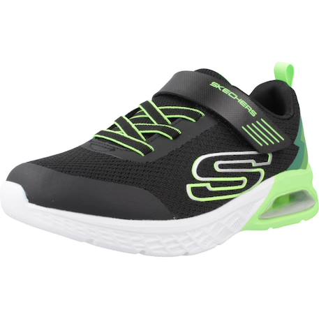 Basket garçon synthétique légère et souple Noir et citron 4 - vertbaudet enfant 