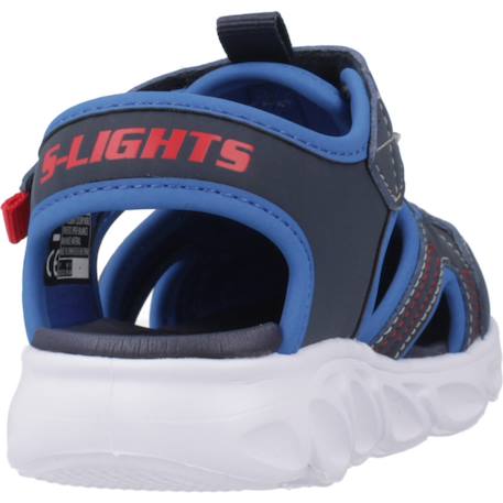 Sandales bébé garçon en textile légère souple Bleu marine+Noir et citron 3 - vertbaudet enfant 