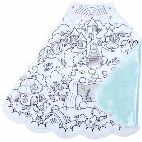 Cape à colorier réversible princesse Turquoise 2 - vertbaudet enfant 