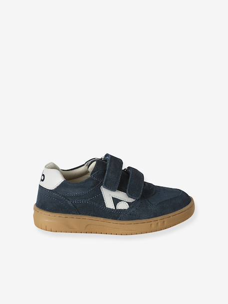 Baskets enfant garçon cuir à scratchs marine 2 - vertbaudet enfant 