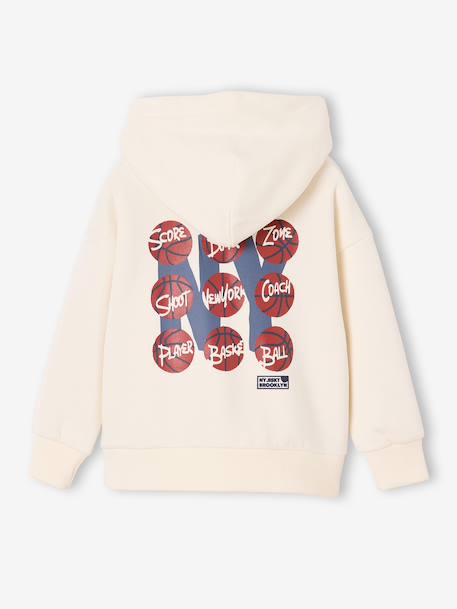 Sweat à capuche garçon écru 2 - vertbaudet enfant 