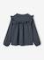 Chemise manches longues fille bleu ardoise+rose poudré+vanille 3 - vertbaudet enfant 