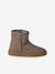 Boots fille cuir zippées taupe 2 - vertbaudet enfant 
