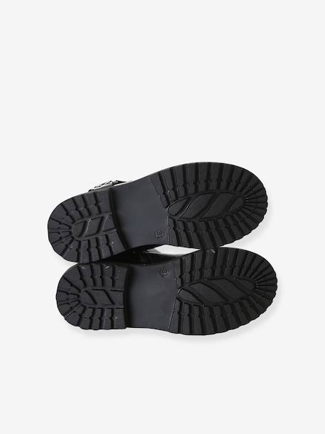 Boots fille cuir zippées noir 5 - vertbaudet enfant 