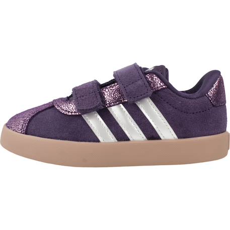 Baskets fille en cuir à scratch court Violet 2 - vertbaudet enfant 