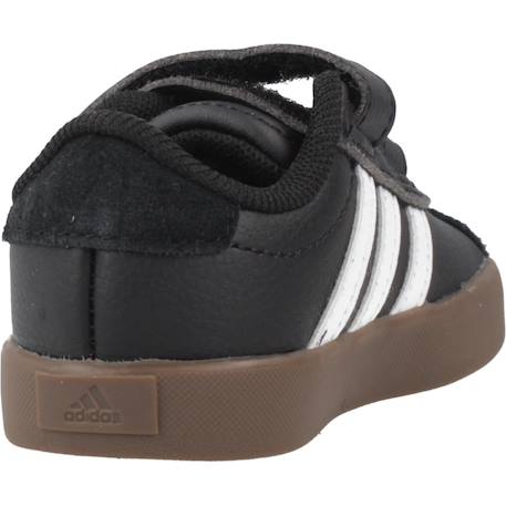 Baskets garçon en cuir à scratch court Noir+Noir black 3 - vertbaudet enfant 