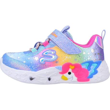Baskets bébé fille légère Bleu+Multicolore violet 2 - vertbaudet enfant 