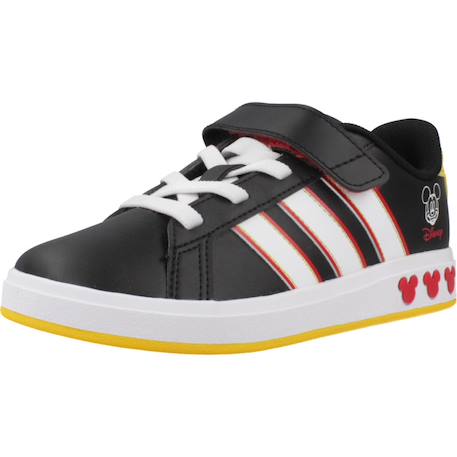 Basket garçon grand court mickey Noir+Noir black 4 - vertbaudet enfant 